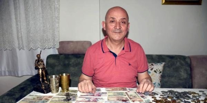 40 yılda 100 bin lira değerinde para koleksiyonu oluşturdu
