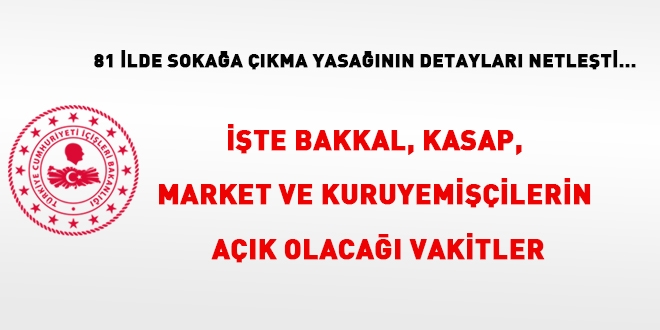 İçişleri Bakanlığı'ndan sokağa çıkma kısıtlamasına ilişkin genelge