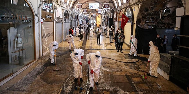 Tarihi Kapalar dezenfekte edilerek ala hazrland