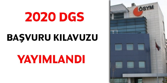 2020 DGS bavuru klavuzu yaymland