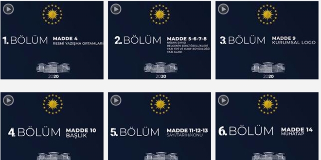 Resmi yazışmalar için 24 bölümlük eğitim videoları hazırlandı