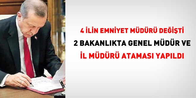 16 Haziran 2020 tarihli atama kararları yayımlandı. 4 ilin emniyet müdürü değişti