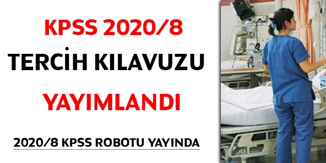 KPSS 2020/8 tercih klavuzu yaymland