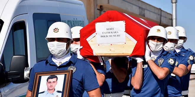 Şehit polis memuru, son yolculuğuna uğurlandı
