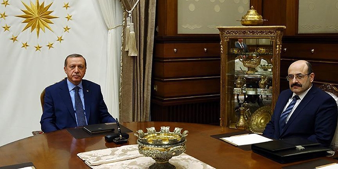 Cumhurbaşkanı Erdoğan, YÖK Başkanı Saraç'ı kabul etti