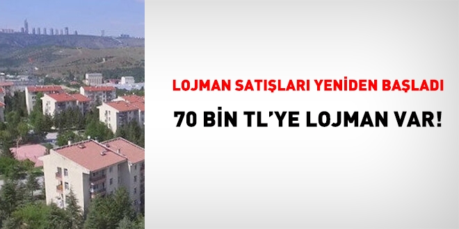 Lojman satışları yeniden başladı... 70 bin TL'ye lojman var