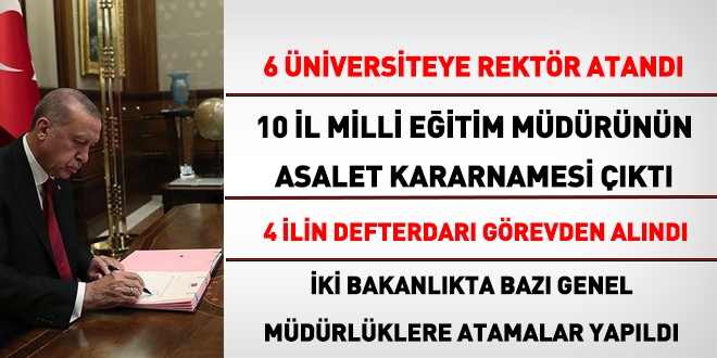 Resmi Gazetede çok sayıda atama kararı yayımlandı