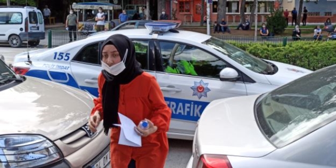 Polisler seferber oldu ama sınava yetişemedi