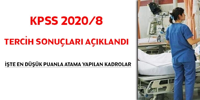 KPSS 2020/8 tercih sonular akland