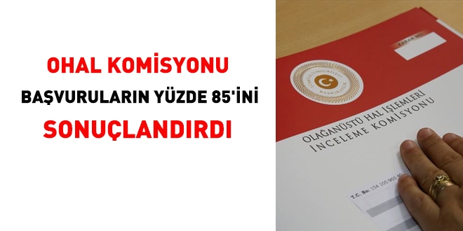 OHAL Komisyonu başvuruların yüzde 85'ini sonuçlandırdı