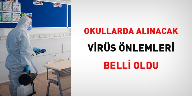 Okullarda alınacak virüs önlemleri belli oldu