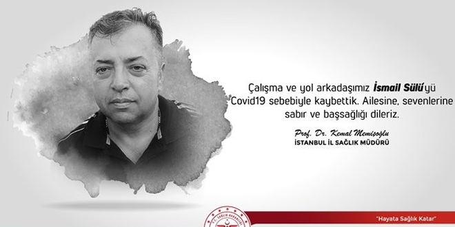 İstanbul İl Sağlık Müdürlüğünün koronavirüs kaybı