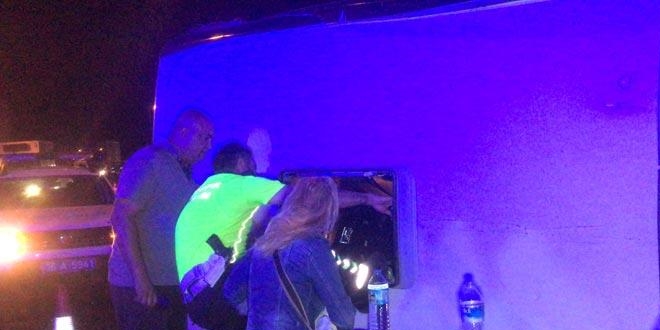 Bursa'da yolcu otobüsü devrildi: 1 kişi hayatını kaybetti