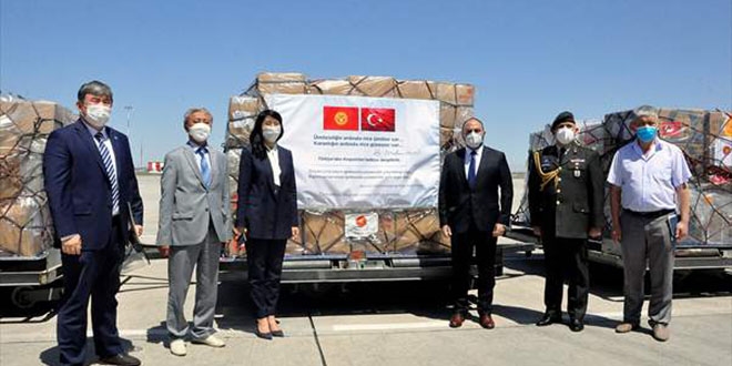 Türkiye'den Kırgızistan'a koronavirüs yardımı