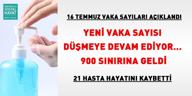 Yeni vaka sayısı düşmeye devam ediyor... 900 sınırına yaklaştı