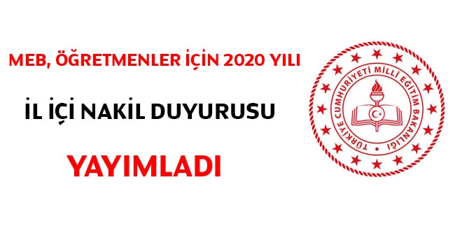 MEB, retmenler iin 2020 yl il ii nakil duyurusu yaymlad