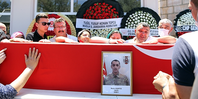 Şehit piyade er Kartiz, Muğla'da son yolculuğuna uğurlandı