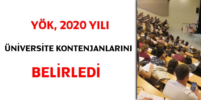YÖK 2020 yılı üniversite kontenjanlarını belirledi
