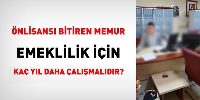 Önlisansı bitiren teknik personel, emekli olmak için kaç daha çalışmalıdır?