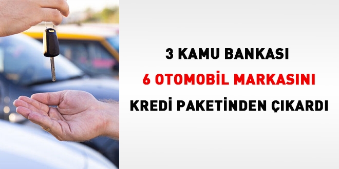 3 kamu bankası o otomobil markalarını kredi paketinden çıkardı