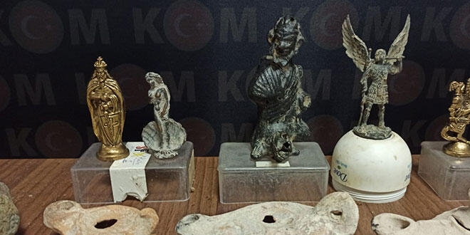 Aydın'da çok miktarda tarihi eser ele geçirildi
