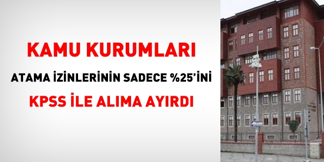 Kamu Kurumları, merkezi alıma kadro ayırmıyor!