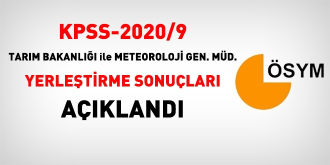 KPSS-2020/9 Szlemeli yerletirme sonular akland