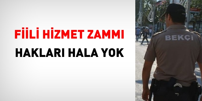 Bekçiler, fiili hizmet süresi zammı talep ediyor
