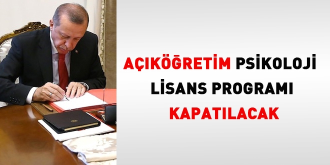 Açıköğretim psikoloji lisans programı kapatılacak