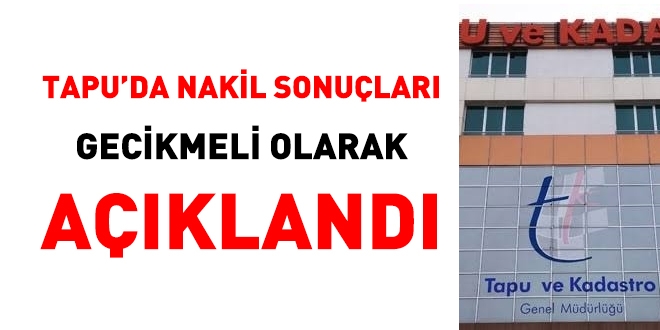 Tapu'da yer deitirme sonular akland