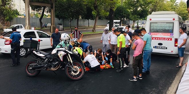 Aydn'da trafik kazas: 1 polis memuru yaral