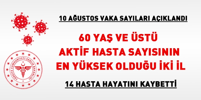 60 yaş ve üstü aktif hasta sayısının en yüksek olduğu iki il