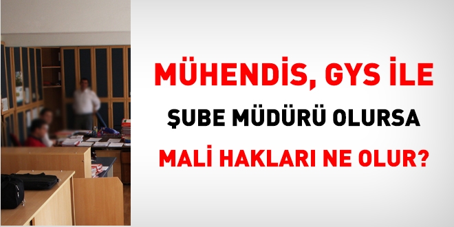 GYS sonucunda üst dereceli müdür kadrosuna atandığımda mali haklarım ne olur?