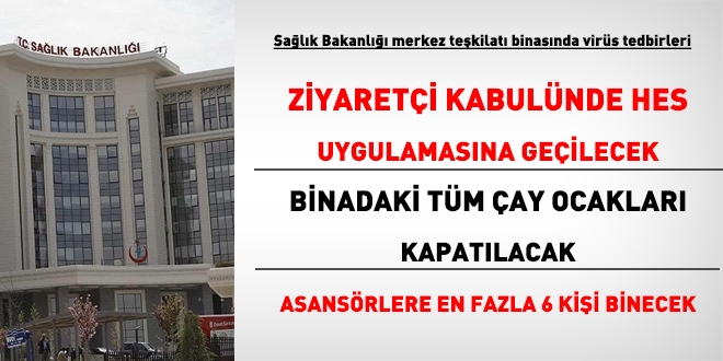 Sağlık Bakanlığı'ndaki çay ocakları kapatılacak