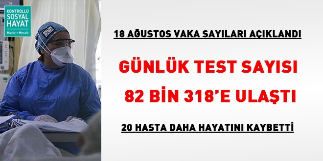 Vaka sayıları açıklandı: Günlük test sayısı 80 bini geçti