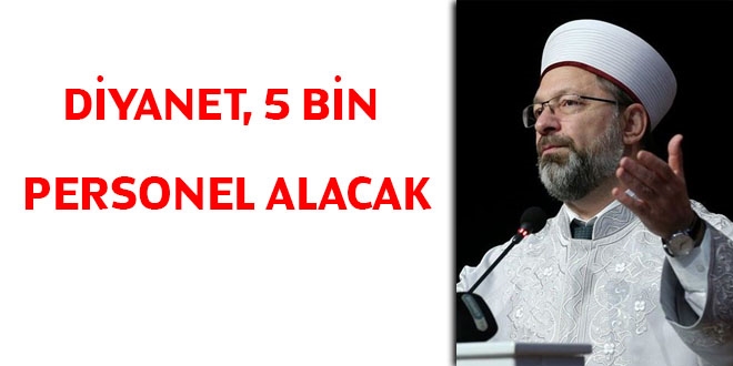 Diyanet, 5 bin personel alacak