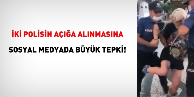 İki polisin açığa alınmasına büyük tepki!