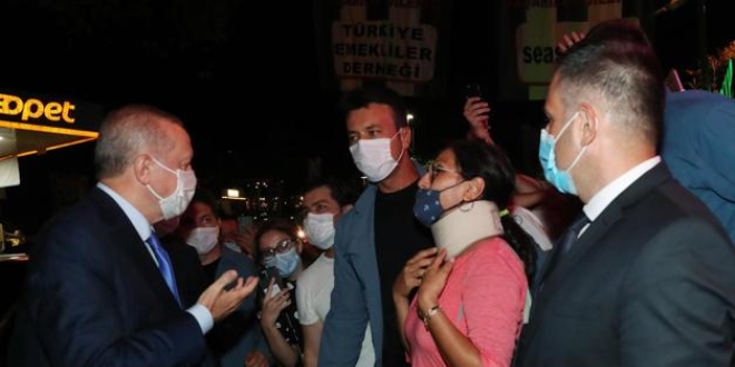Cumhurbakan Erdoan'dan pideciye srpriz ziyaret