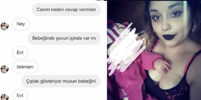 Ahlaksız paylaşımlarına bebeği alet eden kadına soruşturma