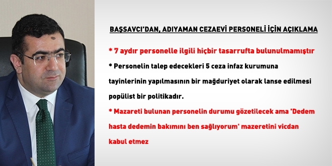 Basavc evik: Adyaman cezaevi personeli madur edilmiyor