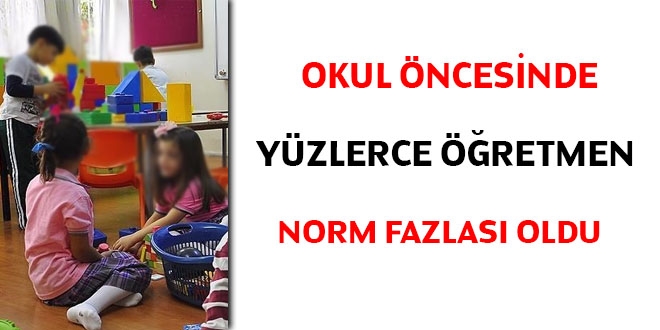 Okul öncesinde yüzlerce öğretmen norm fazlası oldu