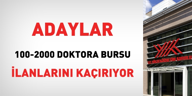 Adaylar, 100-2000 Doktora Bursu ilanlarını kaçırıyor