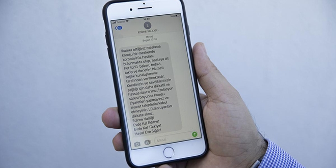 Koronalı hastaların komşularına SMS sistemi oluşturuldu