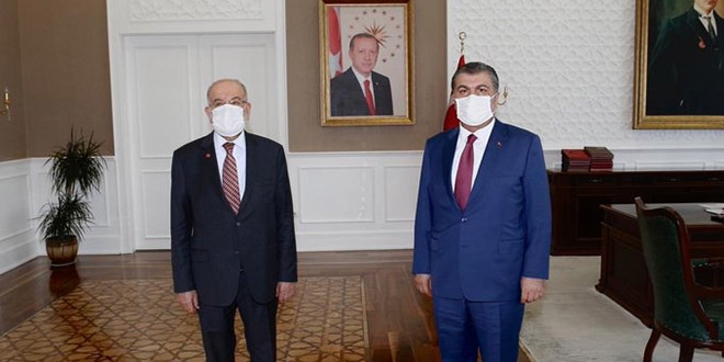 Bakan Koca, Temel Karamollaoğlu ile görüştü