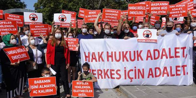 Büfecilerden İBB önünde yüksek zam protestosu