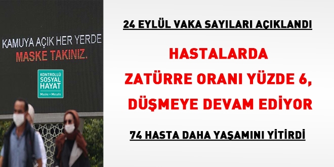 Hastalarda zatürre oranı yüzde 6, düşmeye devam ediyor
