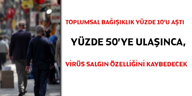 Ülke genelinde bağışıklık oranı yüzde 10'u aştı, Ankara'da yüzde 30 düşüş