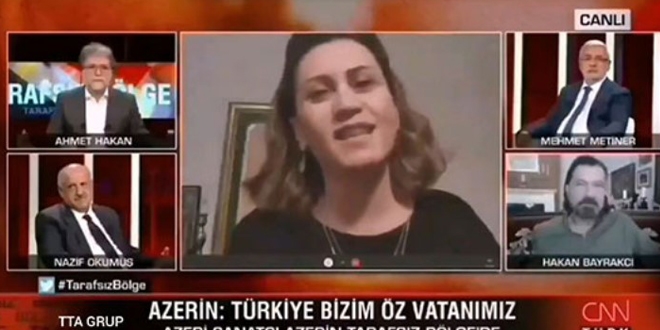 Şarkıcı Azerin canlı yayında tepki gösterdi: Ben Azerbaycan Türküyüm