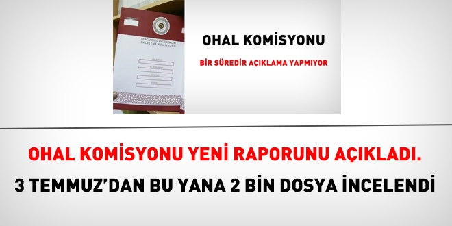 OHAL Komisyonu, 3 ayda 2 bin dosya inceleyebildi