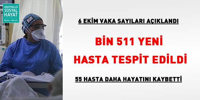 Vaka saylar akland: Bin 511 yeni hasta var